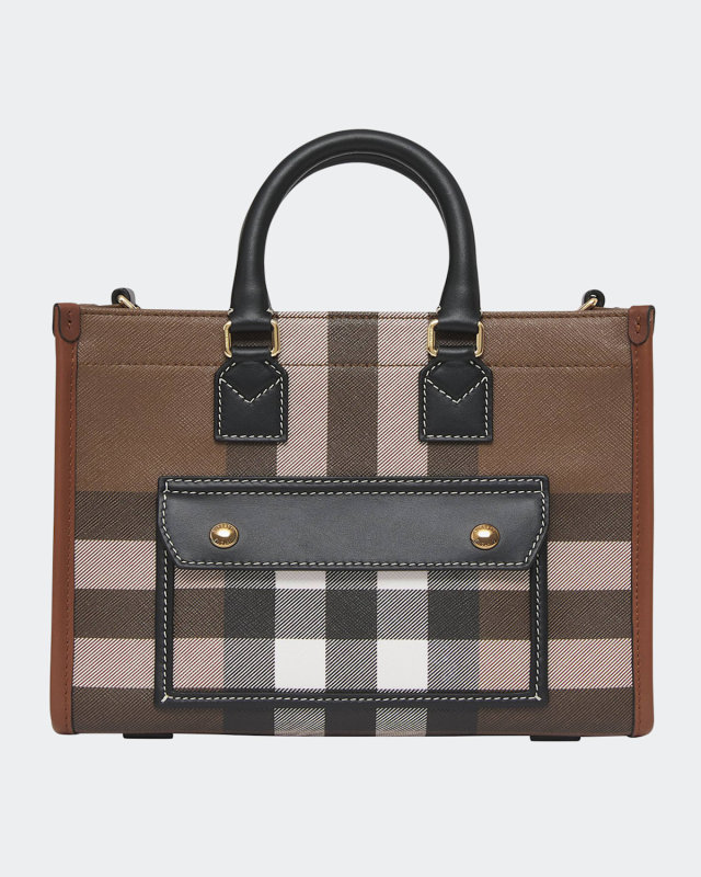 Freya E-Canvas Check Tote Bag